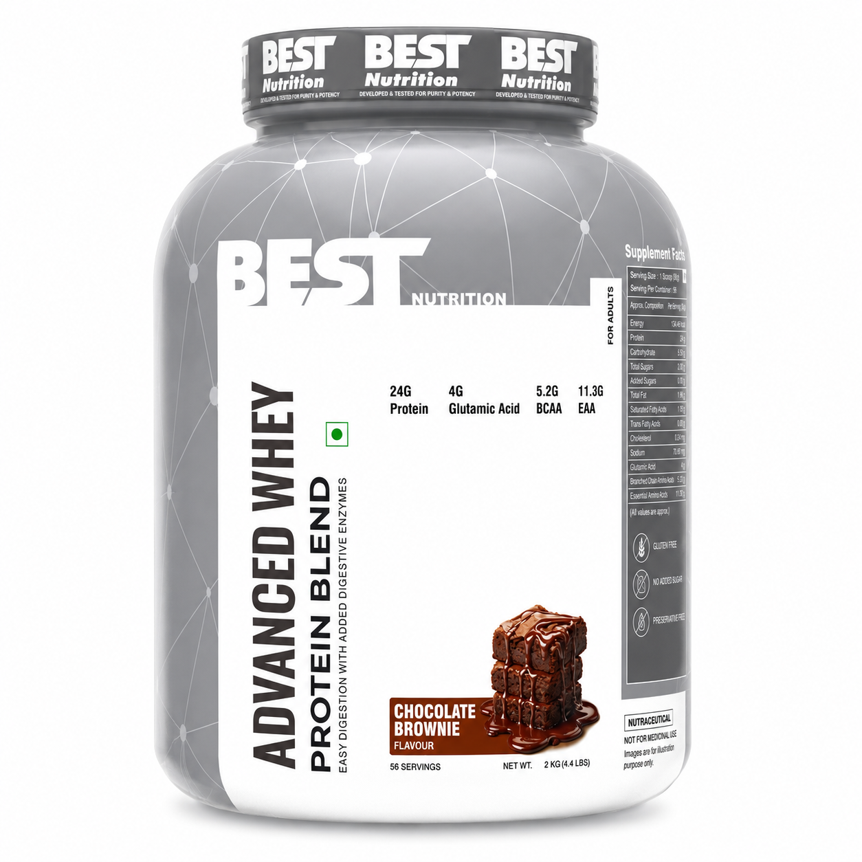 Best Nutrition advance whey blend front Best Nutrition advance whey blend front