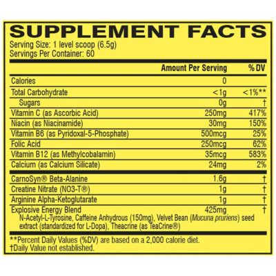 c4 60 nutrition table