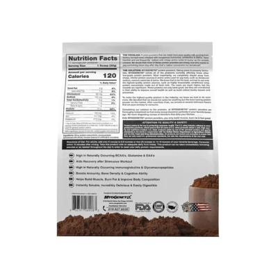 myogenetix platinum whey protein concentrate nutrition table