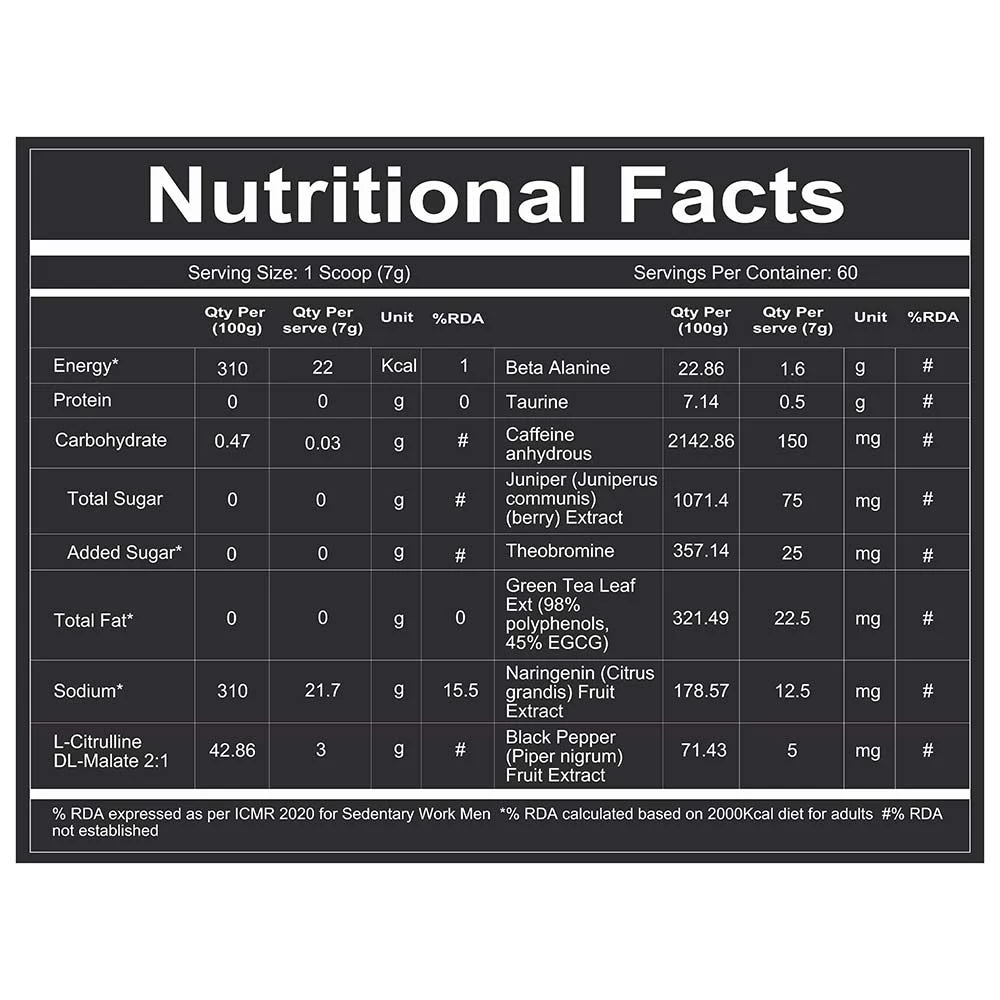 redcon total war nutrition table redcon total war nutrition table