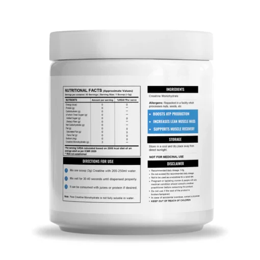 WELLCORE CREATINE TABLE