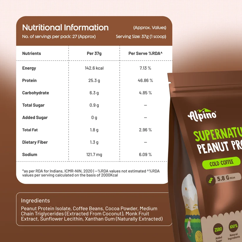 alpino protein cold coffee banner